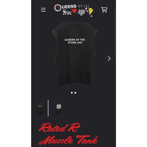 Queens Of The Stone Age Rated R Muscle Tank Shirt Black Men’s Sz 2XL New - Picture 1 of 4